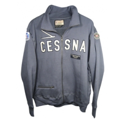 CESSNA SWEATER ZIP BLUE LARGE