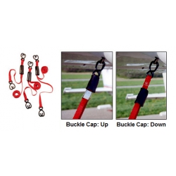 AIRCRAFT TIEDOWNS BLACK-RED