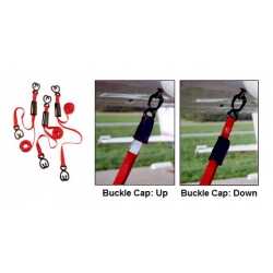 AIRCRAFT TIEDOWNS RED-RED