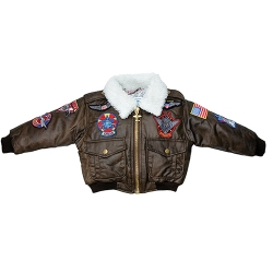 BOMBER JACKET BRN PATCH Y 1416