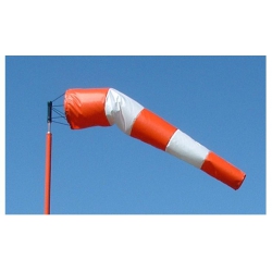 AWS WINDSOCK 13"X54" ORANGE & WHITE