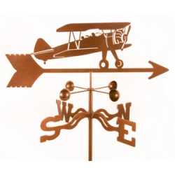 BI PLANE GARDEN WEATHERVANE 12-1/2"W x 6-1/4&