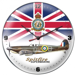 WALLCLOCK SPITFIRE UNION JACK