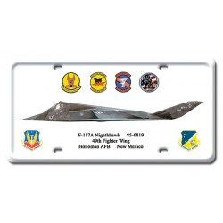 NIGHTHAWK F117A LICENSE PLATE 6X12