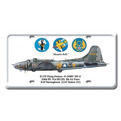 B17 FLYING FORTRESS METAL LICENSE PLATE 12X6