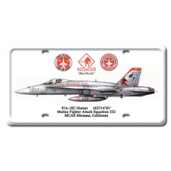 F/A 182C HORNET METAL LICENCE PLATE 12X6