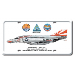 F-4B PHANTOM II METAL LICENSE PLATE 12X6