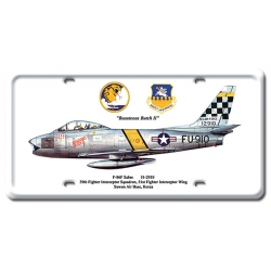 F-86F METAL LICENSE PLATE 12X6