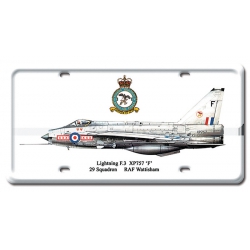 LIGHTNING F3 METAL LICENSE PLATE 12X6