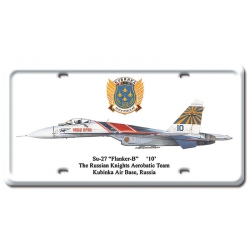 SU-27 FLANKER B METAL LICENSE PLATE 12X6