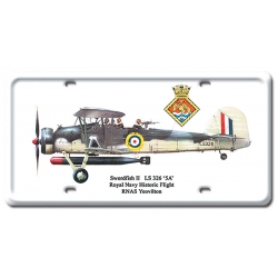 SWORDFISH II METAL LICENSE PLATE 12X