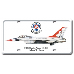 F16A FIGHTING FALCON METAL LICENSE PLATE 12X6