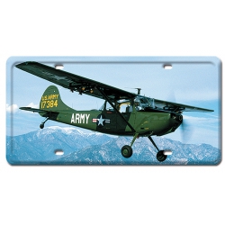 L19 BIRD DOG METAL LICENSE PLATE 12X6