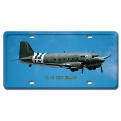 C-47 SKYTRAIN METAL LICENSE PLATE 12X6