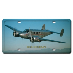 BEECHCRAFT METAL LICENSE PLATE 12X6