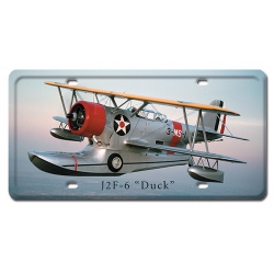 J2F-6 DUCK METAL LICENSE PLATE 12X6