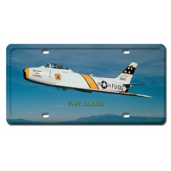 F-86 SABRE METAL LICENSE PLATE 12X6