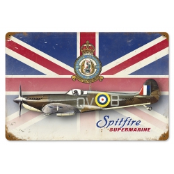 SPITFIRE UNION JACK METAL SIGN 18X12