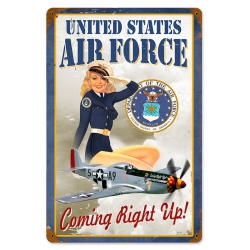 US AIRFORCE GIRL METAL SIGN 12X18