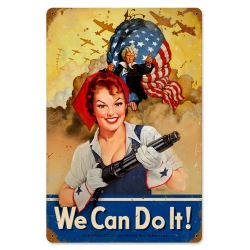 WE CAN DO IT METAL SIGN 12X18