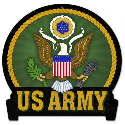 US ARMY METAL SIGN 16X15
