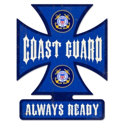 COAST GUARD METAL SIGN 14.5 X 18.5