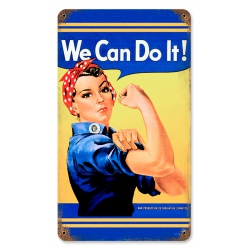 ROSIE WE CAN DO IT METAL SIGN 8X14