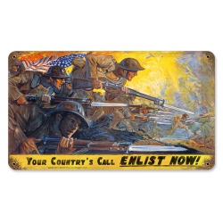 COUNTRY CALLS METAL SIGN 14X8