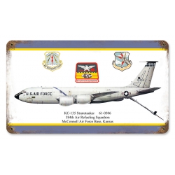 KC-135 STRATOTANKER METAL SIGN 14X8