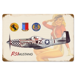P-51 SALUTE METAL SIGN 18X12
