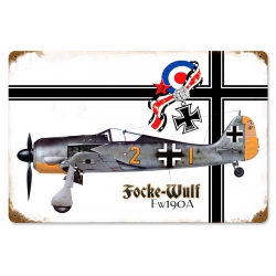 FOCKE WULF METAL SIGN 18X12