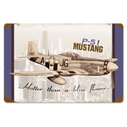 P-51 CHICAGO METAL SIGN 18X12