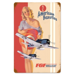 F6F HELL CAT METAL SIGN 12X18