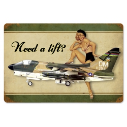 NEED A LIFT CORSAIR METAL SIGN 18X12