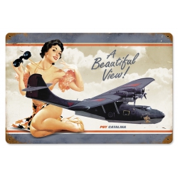 PBY BEAUTIFUL METAL SIGN 18X12