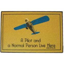 A PILOT AND A NORMAL PERSON DOOR MAT