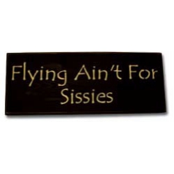 FLYING AINT FOR SISSIES SIGN