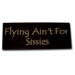 FLYING AINT FOR SISSIES SIGN