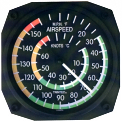 AIR SPEED IND WALL THERMOMETER