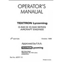 60297-10 LYCOMING OPERATORS MANUAL 0/I0/H - 540