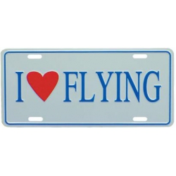 I LOVE FLYING LICENSE PLATE