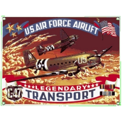 C47 Transport Porcelain Sign