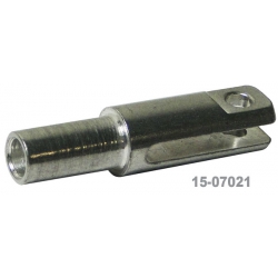 ALUMINUM CLEVIS ROD HOLLOW FORK 1/2X.058