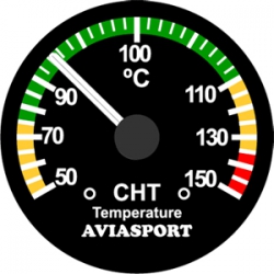 Rotax 912Ul 914Ul CHT Gauge 2.25 50-150 C