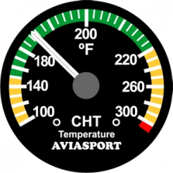 ROTAX 912UL CHT GAUGE 2" 100-300 F