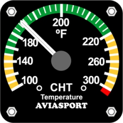 ROTAX 912UL CHT GAUGE 2.25" 100-300 F