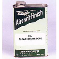 RANDOLPH 210 TAUTENING NITRATE DOPE CLEAR GALLON from Randolph Aircraft Products