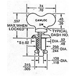 2600-2W Camloc CAD Wing Stud from Aircraft Spruce & Specialty Co.