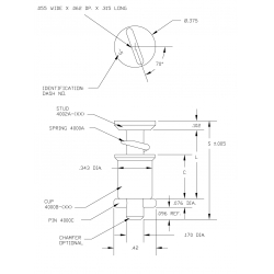 CAMLOC FASTENERS 4002-8 STUDS