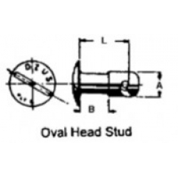 AJ5-40SS DZUS OVAL HEAD STUD